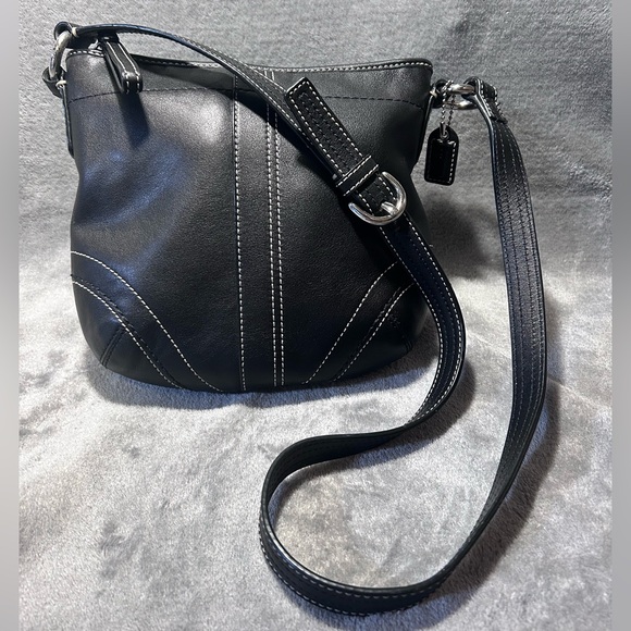Coach Handbags - Coach Soho Black Leather Shoulder Hobo w/ Silver Hardware